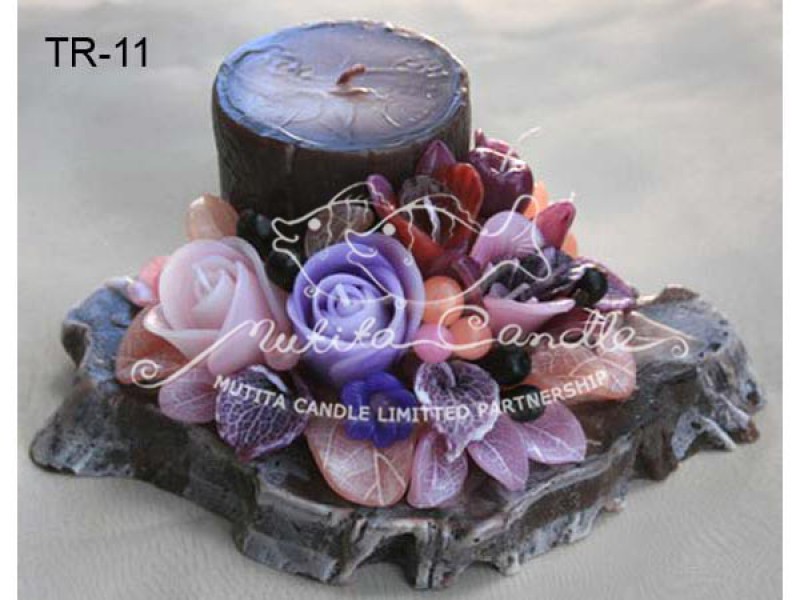เทียนหอม เดชอุดม : WOOD CANDLE|FLOWER CANDLES WITH TIMBER. WOOD CANDLE|TR-11|-